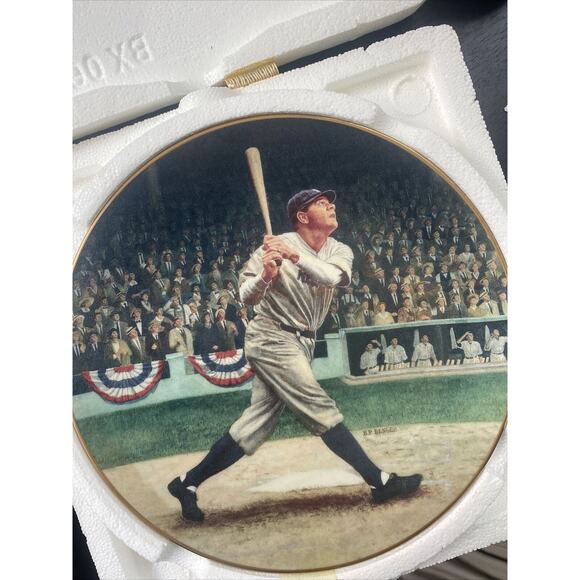 DELPHI BABE RUTH THE CALLED SHOT LARGE 8" PLATE BRADFORD EXCHANGE - Picture 1 of 7